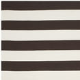 thumbnail image 4 of SAFAVIEH Montauk Saranna Striped Cotton Area Rug, Black/Ivory, 6' x 6' Square, 4 of 5