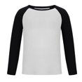 thumbnail image 4 of HAiming Casual Long Sleeve Shirts for Men Color Block Crewneck Pullover Loose Tops Fall Winter Trendy Workout Blouses, 4 of 8
