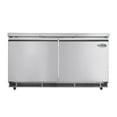 thumbnail image 2 of 60 in. Commercial Refrigerated Prep Station Cold Table, Stainless-Steel Refrigerator with 12 Pan Storage with Cover and Two Adjustable Shelves, ETL Listed (KM-RBT-60C), 2 of 12