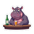 thumbnail image 6 of Cartoon Hippo Theme Stickers, Waterproof Hippo Theme Sticker for Water Bottle Laptop Phone Cases Planner Skateboard Luggage Helmet Party Favor Decor, Ideal for Adults Teens Teacher Rewards, 6 of 9