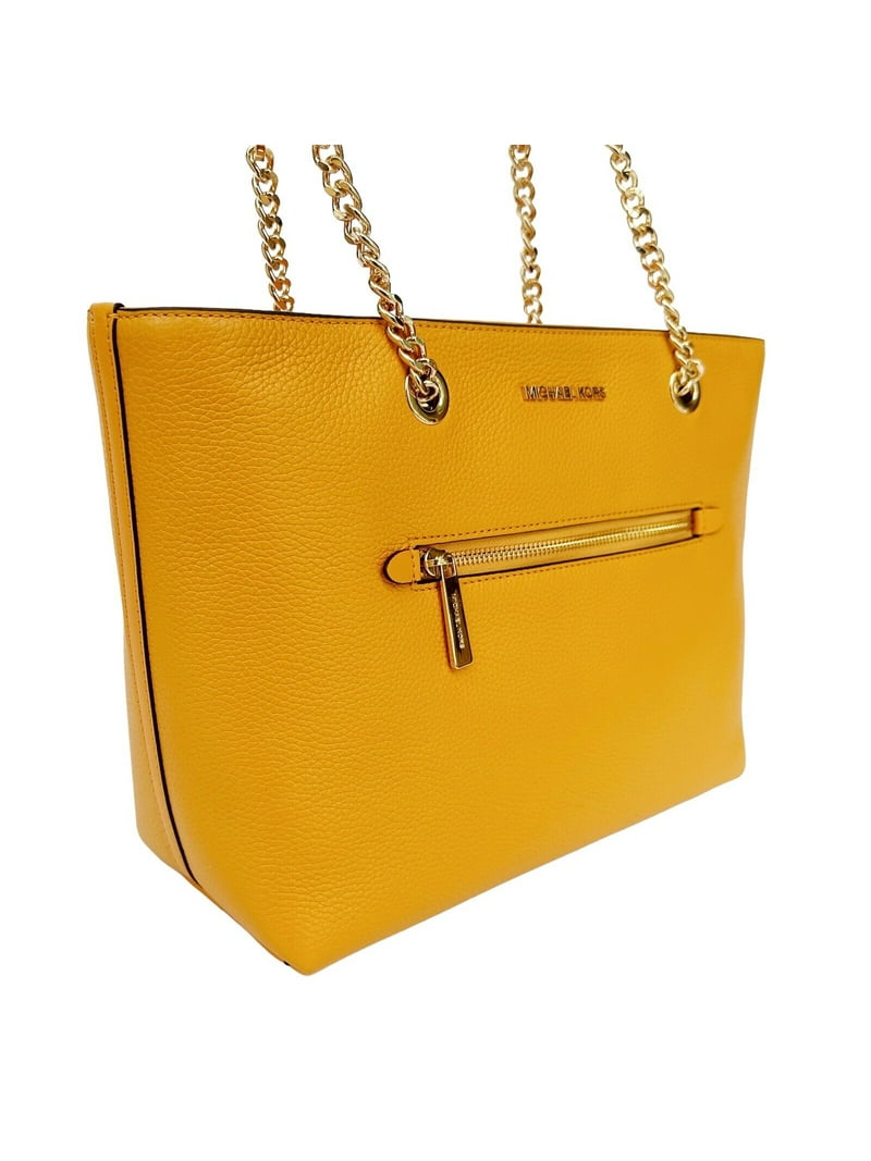 Michael Kors Jet Set Medium Honeycomb Leather Front Pocket Zip
