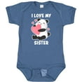 thumbnail image 3 of Inktastic I Love My Sister with Panda Illustration Boys or Girls Baby Bodysuit, 3 of 5