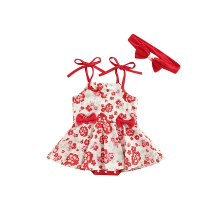 

Bagilaanoe Newborn Baby Girl Rompers Dress Floral Print Sleeveless Backless Bodysuit + Headband 6M 9M 12M 24M Infant Tutu One Piece Jumpsuit