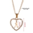 thumbnail image 2 of Elegant Zircon Heart Letter Pendant Jewelry for Women Timeless 26-Inch Chain Accessory, 2 of 2