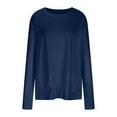thumbnail image 3 of ZyeKqe Tunic or Tops to Wear with Leggings Crewneck Long Sleeve Shirts Blouse Solid Color T Shirts Tees with Pockets, 3 of 6