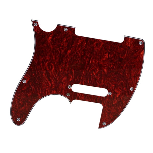 Golpeador De Guitarra shamjiam caparazón De Tortuga Roja 3 Capas 8 Agujeros