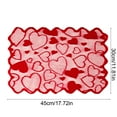 thumbnail image 5 of Steadline Valentine's Day Heart Lace Table Runner Placemat Set Romantic Dinner Decor Red Polyester Fabric for Anniversary Wedding Party Decorations, 5 of 9