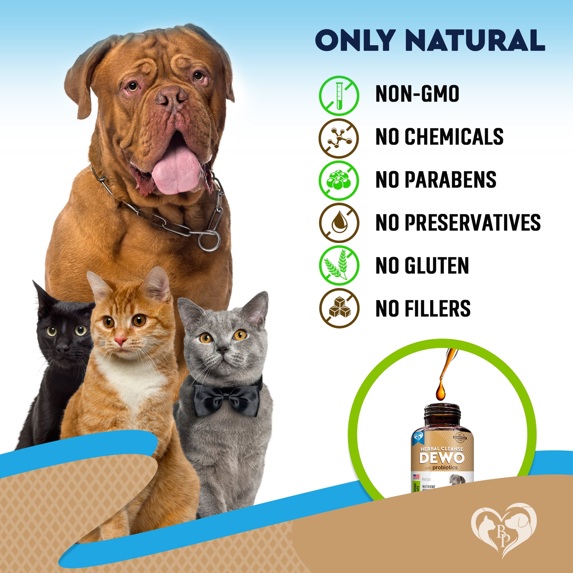 Natural Intestinal Defense for Dogs & Cats  Herbal Cleanse with Black Walnut & Probiotic  Promotes Healthy Gut & Flora Balance  Advanced Broad Spectrum Formula