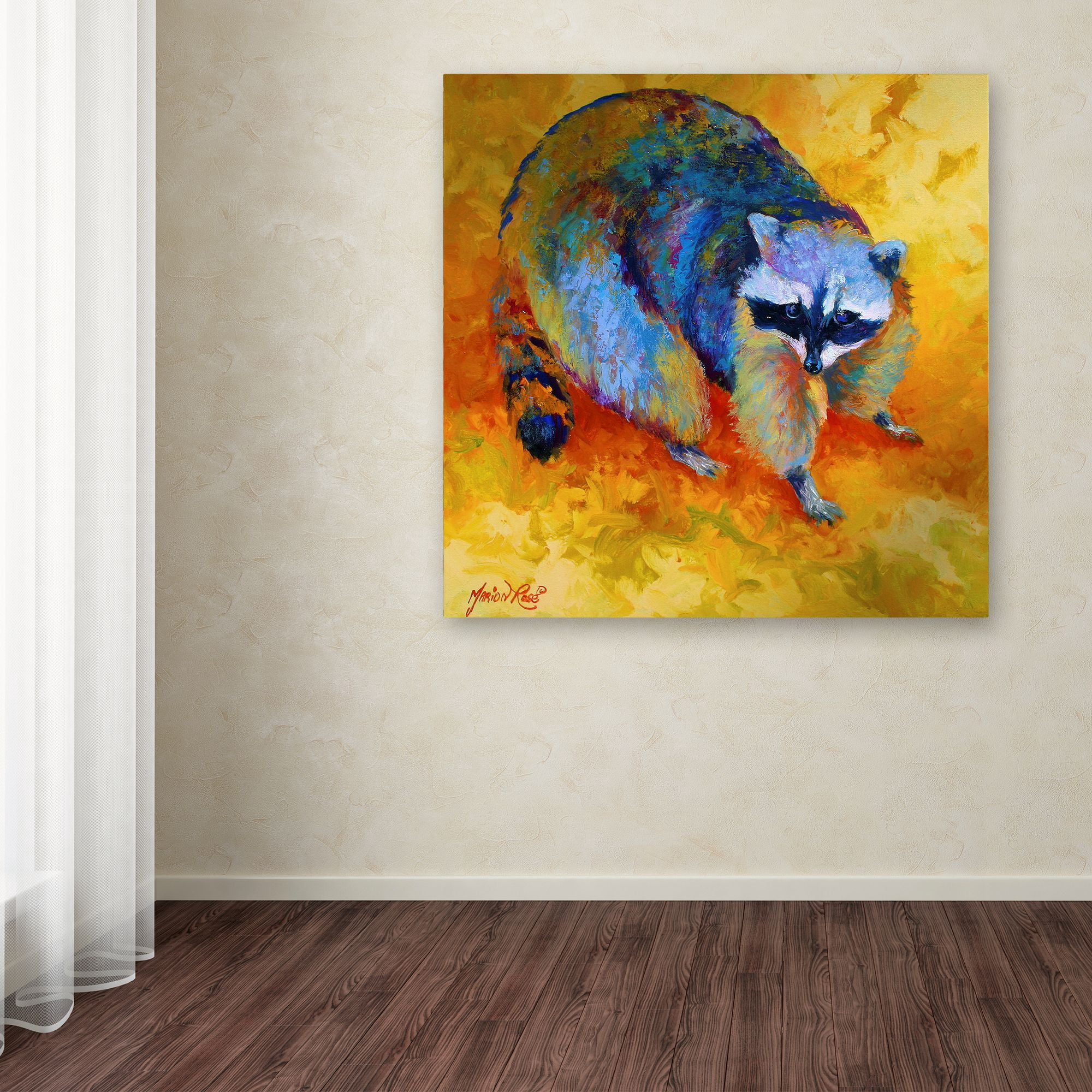Trademark Fine Art 'Coon' Canvas Art by Marion Rose