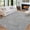Gray, variant on Senfot 9'x12' Large Braided Print Area Rug, Machine Washable Non-Slip Low Pile Carpet for Bedroom, Living Room, Office, Beige