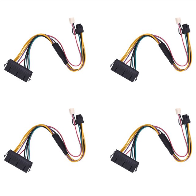 4X Cable de Fuente de AlimentacióN ATX PSU PCIe 6 Pines una ATX 24 Pines Cable de Fuente de AlimentacióN 24P una 6P para 600 G1 600G1 800G1 Placa Base