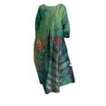 thumbnail image 4 of Summer Dress for Women, Women's Loose Round Neck Beach Sundress Long Sleeve Printed V Neck Dress Womens Maxi Dress, 4 of 4