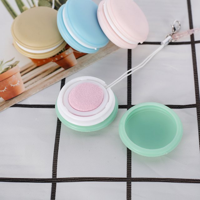 4 Pack Macaron Phone Screen Cleaning Balls Touch Screen Cleaner with Case Mobile Phone Screen Wipes Glass Cleaning Wipes Key Pendant for Smart Phone Computer Tablet