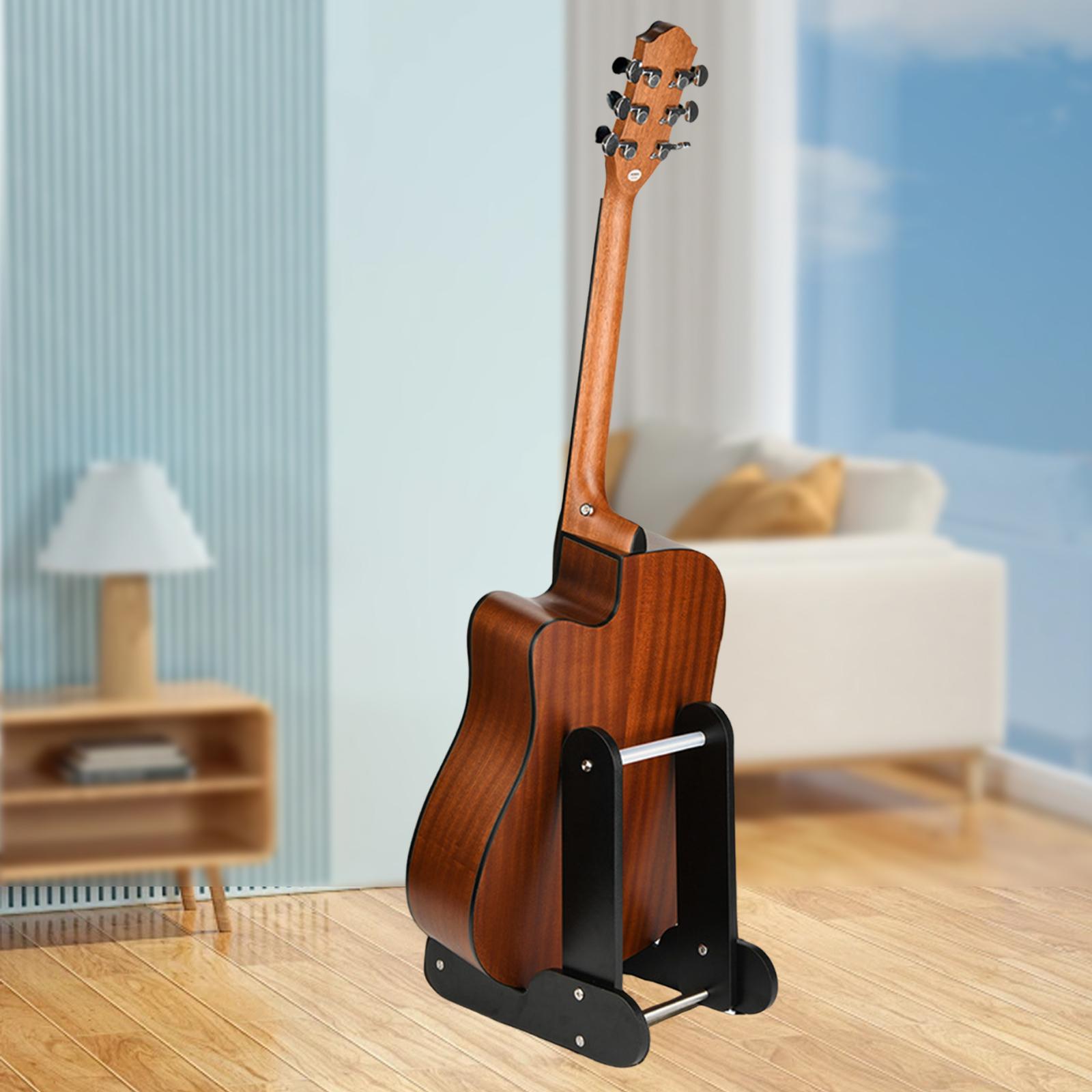 Electric Guitar Stand Storage Holder Display Rack Fiberboard Metal Material for Desktop or Wall
