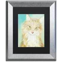 Trademark Fine Art "Willard" Canvas Art by Pat Saunders-White, Black Matte, Silver Frame