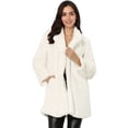 thumbnail image 1 of Abrigo de Invierno con Solapa para Mujer con Bolsillos Chaqueta de Invierno blanco XL, 1 of 5