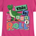 thumbnail image 3 of Disney - Toy Story - Rex This Is How I Roll - Toddler & Youth Girls Short Sleeve Graphic T-Shirt, 3 of 5
