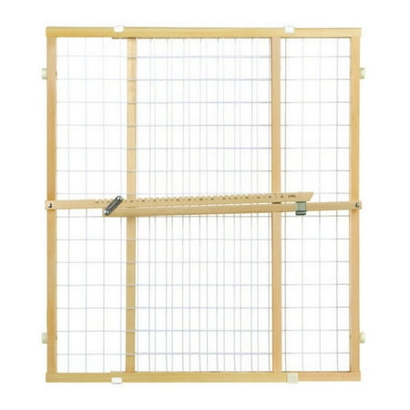 Wide Wire Mesh Pet Gate-Color:White