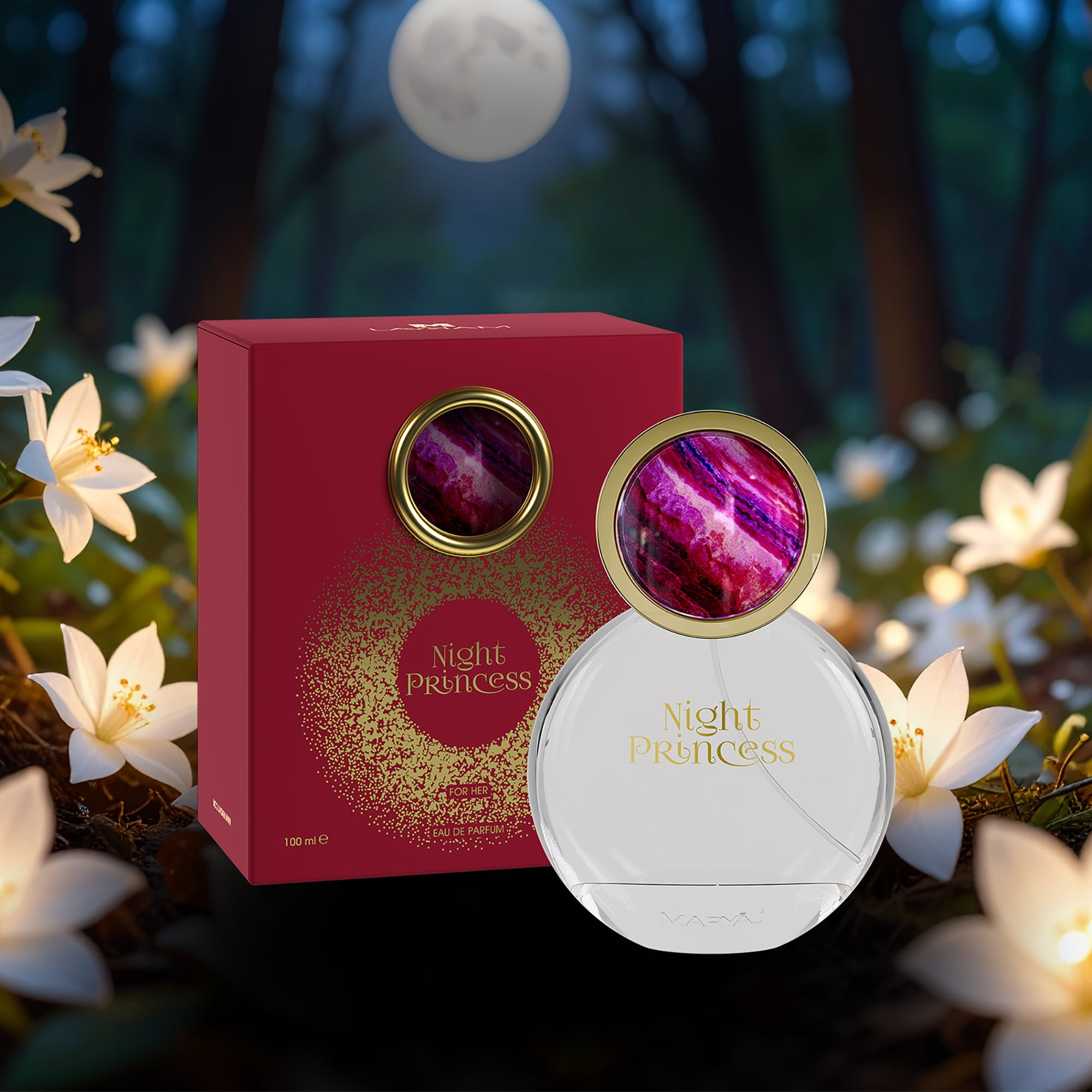 Maryaj Night Princess - Long-Lasting Women's Perfume - Amber, Jasmine Perfume for Women - Eau de Parfum with Floral and Woody Fragrances - 3.4 oz