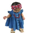 thumbnail image 3 of MesaSe Robe en Jean Princesse pour Bébés Filles Robes de Fête Décontractées, 3 of 5