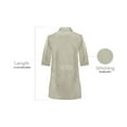 thumbnail image 5 of Panda Uniform by HeedFit Women's 32" 3/4 Sleeve Lab Coat with Multi-Colored Plus Size XL Khaki, 5 of 6