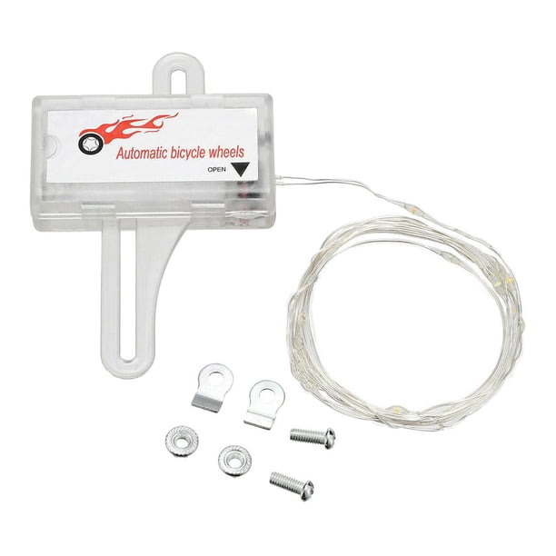 Luces LED para llanta de bicicleta, 20 luces LED con encendido y apagado automático, 2 m Colores automáticos