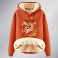 thumbnail image 4 of Women Blouses Fashion Pullover Woman Zipper Sweatshirt Pretty Sweatshirt Women Ladies Cowl Neck Light Hoodie Comfy Top Lined Sweater Light Weight Zip Hoodie Orange 2XL, 4 of 4