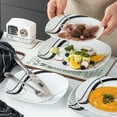 thumbnail image 7 of VEWEET, 18-Piece Porcelain Dinnerware Set, Ivory White Dinner Set, Service for 6, 7 of 7