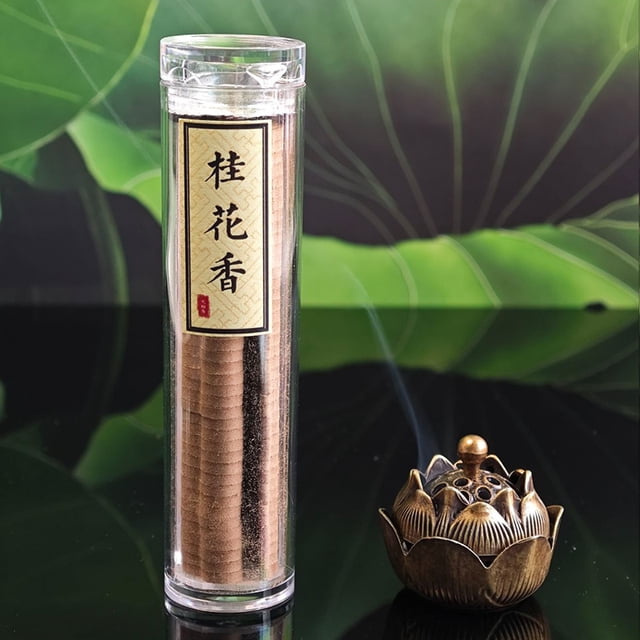 Xiao Hua Incienso en espiral (40 unidades) Quemador de incienso en espiral, diseño en espiral natural para una fragancia duradera, aroma de osmanto