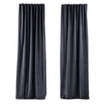 thumbnail image 5 of 3S Brother's Solid Luxury Matte Velvet Soft Curtains Set of 2 Panels Hanging Back Tap & Rod Pocket Home Décor Bedroom Kitchen Office Windows Room Darkering ( Medium State Blue-52"x84"), 5 of 6