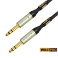 thumbnail image 4 of Cable TRS Estéreo WBC-PRO-Quad Negro Ultra Silencioso y Flexible con Conectores Amphenol Oro 6,35 mm, 4 of 7