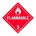 thumbnail image 2 of 1" x 1" Permanent Durable D.O.T. Hazard Labels: Class 3 Flammable, 250/Roll, 2 of 2