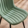 thumbnail image 7 of YOUNIKE Soft Dining Chair Set of 2 Faux Leather Upholstered Wide Back Kitchen Chair, Light Green, 7 of 7
