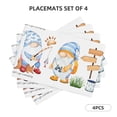 thumbnail image 5 of Rocae Gnome Camping Fishing Printed Heat Resistant Place Mats,Classic Hemstitch Cloth Fabric Placemats Imitation Linen Place Mat Table Mats 18x12 inch, 5 of 5