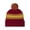 Red, variant on TOPTIE Striped Cuffed Beanie with Pom Pom Unisex Winter & Sports Hat-YELLOWBLACK