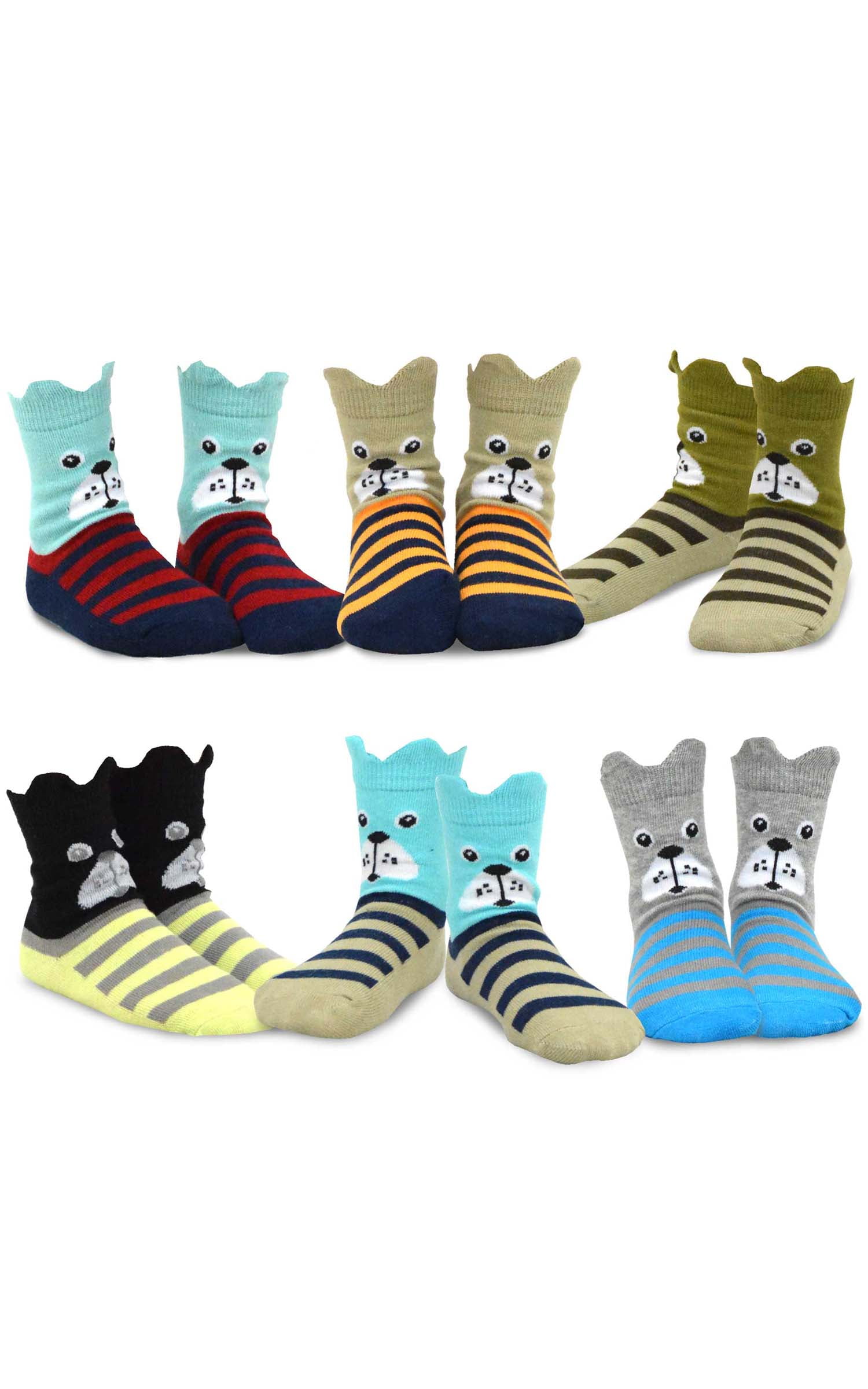 6 Pairs Boys Cotton Rich Design Socks Novelty Cartoon Print Mid Calf Sock UK 6-8.5 Up to 12.5-3.5