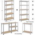 thumbnail image 2 of Yaheetech 3 Pieces of 5 Tiers Boltless Storage Shelf Goods Rack for Home Warehouse, Black, 2 of 8