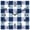 White Navy Blue, variant on Aqua White Buffalo Check Wooden Wall Clock Silent Non Ticking, Farmhouse Plaid Modern Geometric Square Wall Clocks Battery Operated, Decor Clock for Home Office, Living Room, Kitchen, 12 Inch