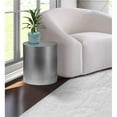 thumbnail image 2 of Meridian Furniture Cylinder Round Brushed Chrome Metal End Table, 2 of 4