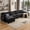 Black, variant on Howcool 148" Modular Sectional Sofa , 4 Seater U-Shaped Cloud Couch with Movable Ottoman, USB Charging Ports & Side Pockets, Sectional couchs for Living Room,Chenille Fabric,Black
