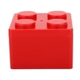 thumbnail image 2 of Caja de almacenamiento de herramientas de maquillaje cosmético de escritorio, organizador de contenedores de bloques de construcción DIY, color rojo, 2 of 8