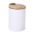 thumbnail image 1 of Cubo de basura con pedal, 3 l, organizador de papel único, para lavandería, estudio, oficina, Blanco, 1 of 9