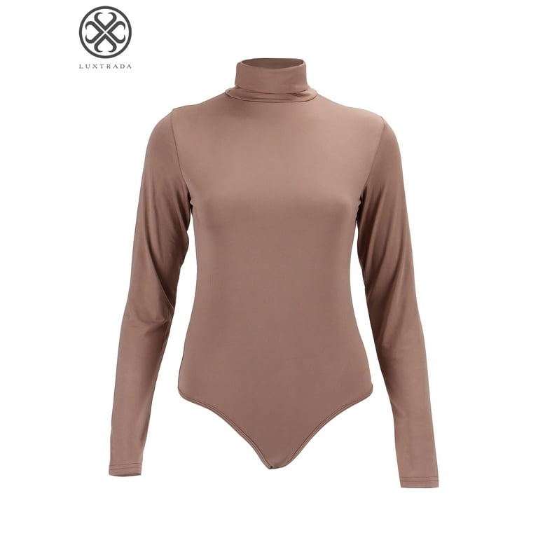 Luxtrada Women's Star Bodysuit Turtleneck Women Long Sleeve