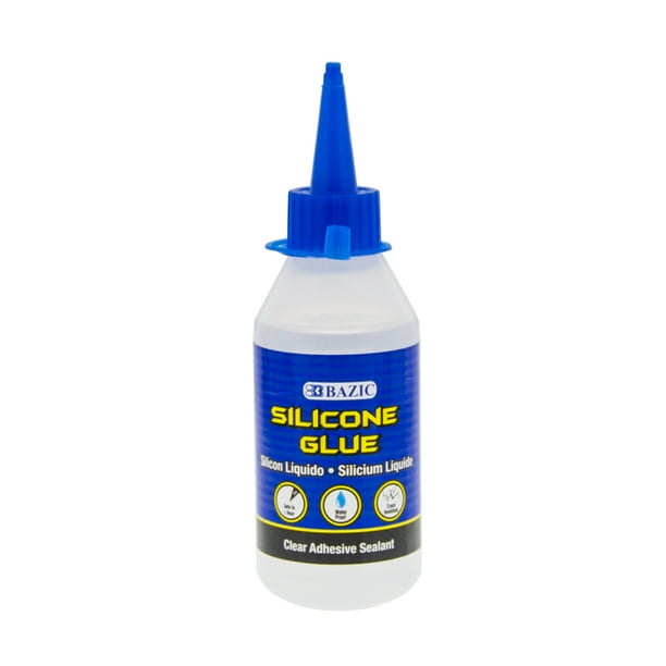 BAZIC Silicone Glue 3.38 Oz. (100 mL), Waterproof Crack Resistant