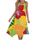 thumbnail image 1 of Pantalones Cortos para Vestidos Bajos Mujeres sin Mangas Cuello Redondo Cordón Ruffle A-Line Mini Vestido Poliéster, Vestido Casual para Citas Y Fiesta, 1 of 8