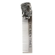 Mustache Comb- Gentleman Shape Stainless Steel Portable Beard Shaving Comb Beard Hair Combing Tool