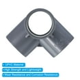 thumbnail image 4 of Uxcell 4 Way Elbow Pipe Fittings Pack Joint Coupling Pipe Adapter, Gray 1-1/4" 8, 4 of 5