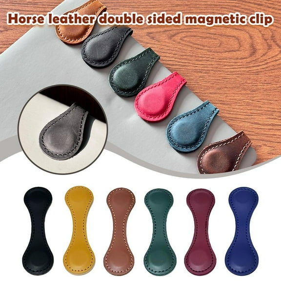 QHUDLV Personalized Leather Bookmark,Magnetic Bookmark for Book Lovers,Custom Initials