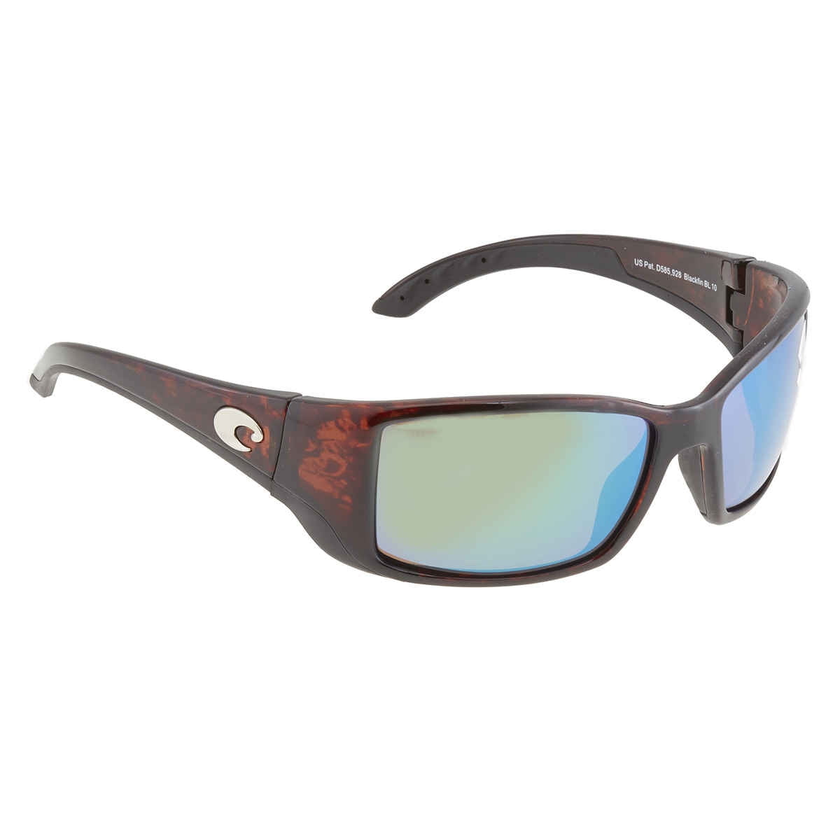 Costa Del Mar Men's Blackfin 580G Polarized Round Sunglasses, Tortoise