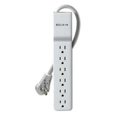 White 722868594476 Belkin Belkin® Surge Protector 4 ft Cord 6 Outlets 720 Joules 